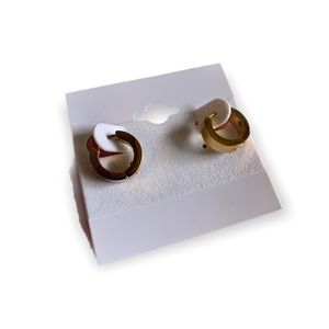Small Gold Hinge Hoops